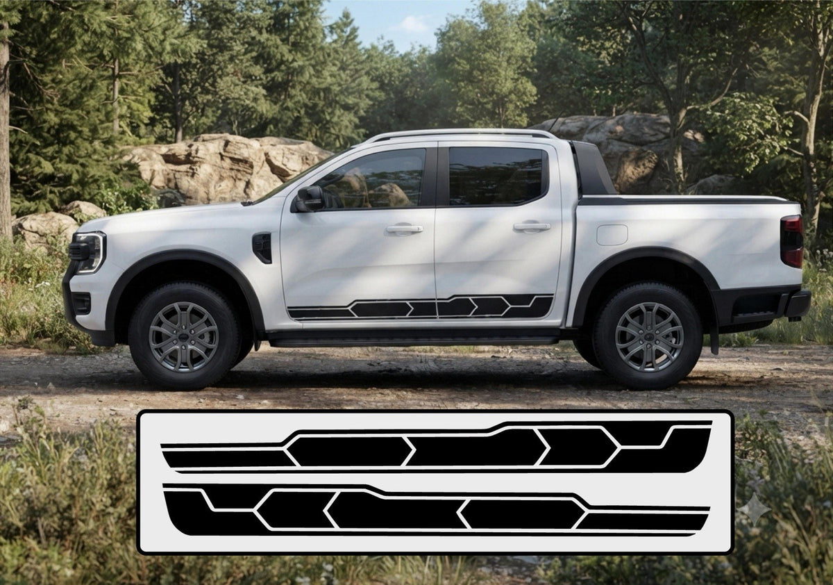 Ford Ranger MK7 MK8 Side Stripes Decals Graphics Wildtrak *Any Colour