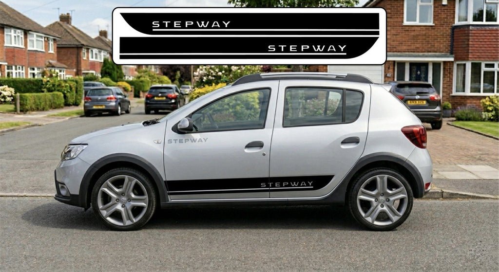 DACIA SANDERO STEPWAY Side Stripes VINYL GRAPHICS STICKERS DECALS  *ANY COLOUR