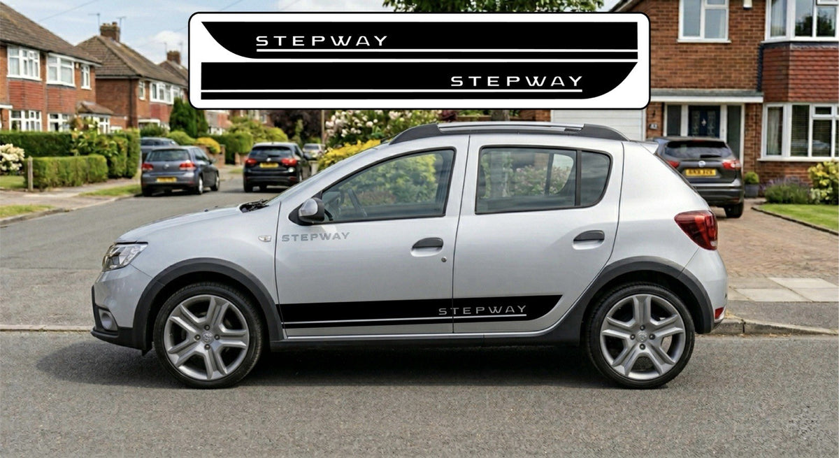 DACIA SANDERO STEPWAY Side Stripes VINYL GRAPHICS STICKERS DECALS  *ANY COLOUR