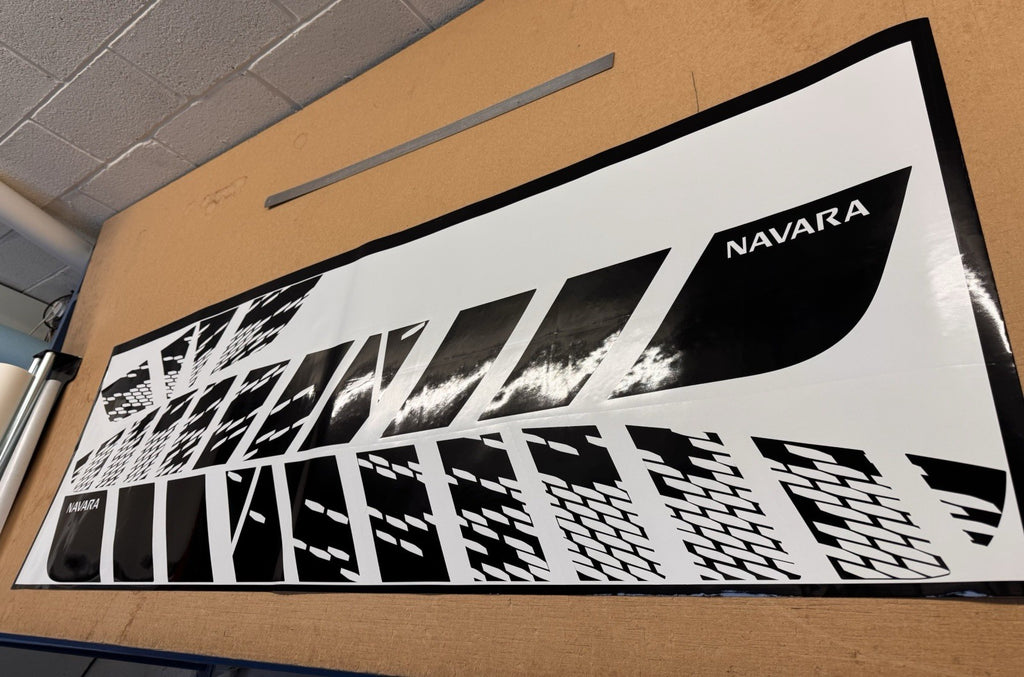 Fits Nissan NP300 NAVARA 2016 - 22 N-Guard style decal graphics in Black Only