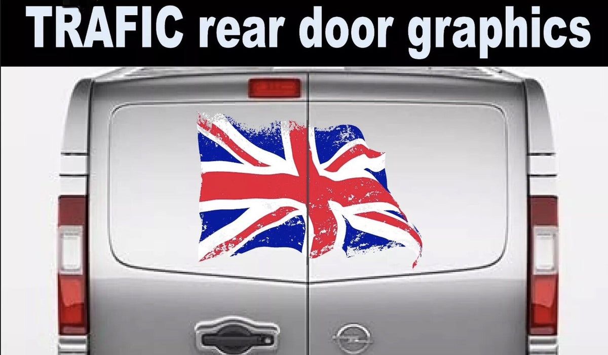 RENAULT TRAFIC UNION JACK FLAG GB BRITISH CAMPER VAN STICKERS GRAPHICS