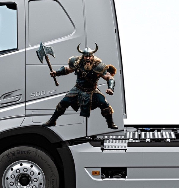 Volvo truck decals x 2.  VIKING graphic sticker FULL COLOUR PRINTED FH FM FL FMX