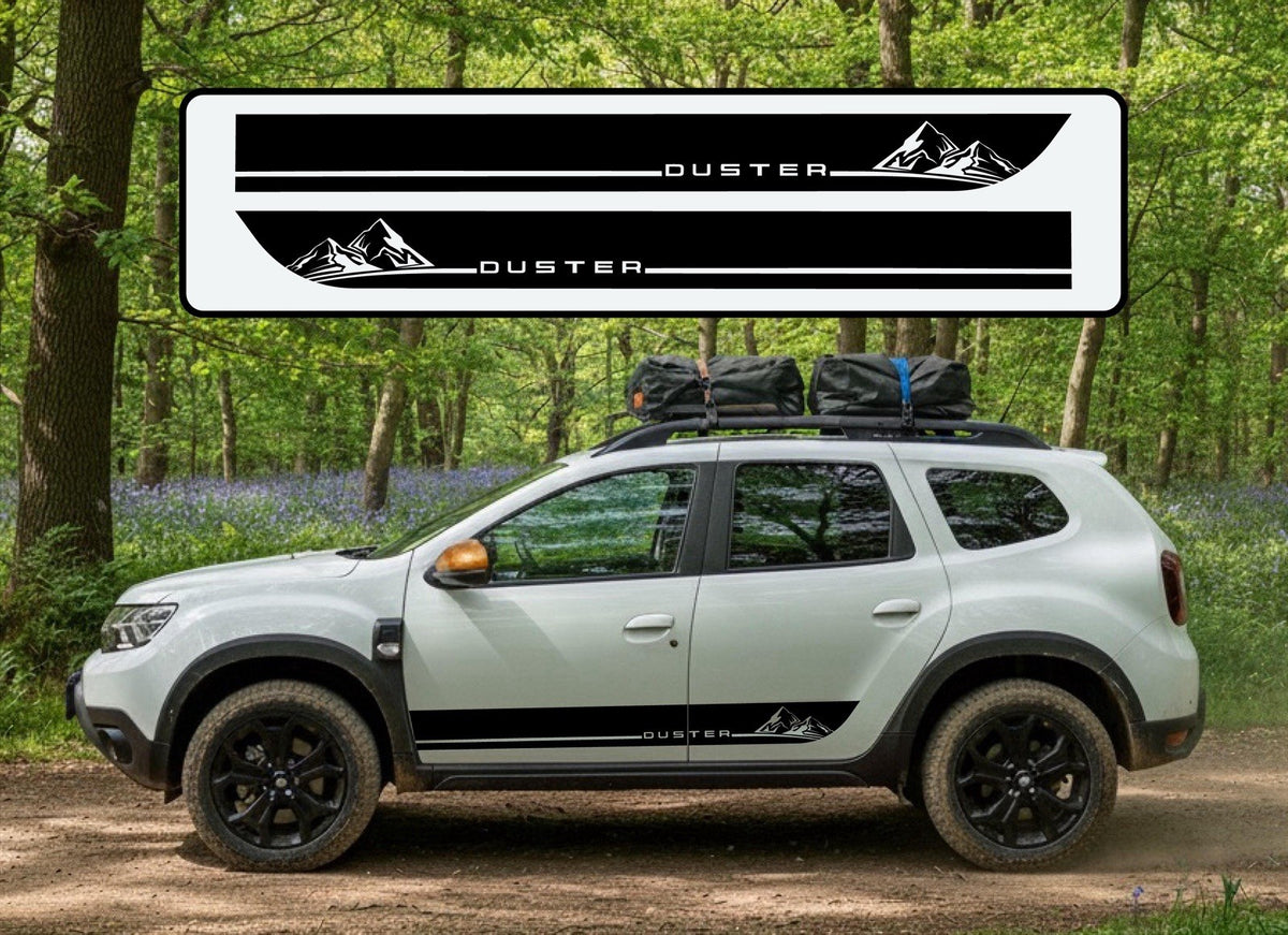 DACIA DUSTER Side Stripes VINYL GRAPHICS STICKERS DECALS  *ANY COLOUR