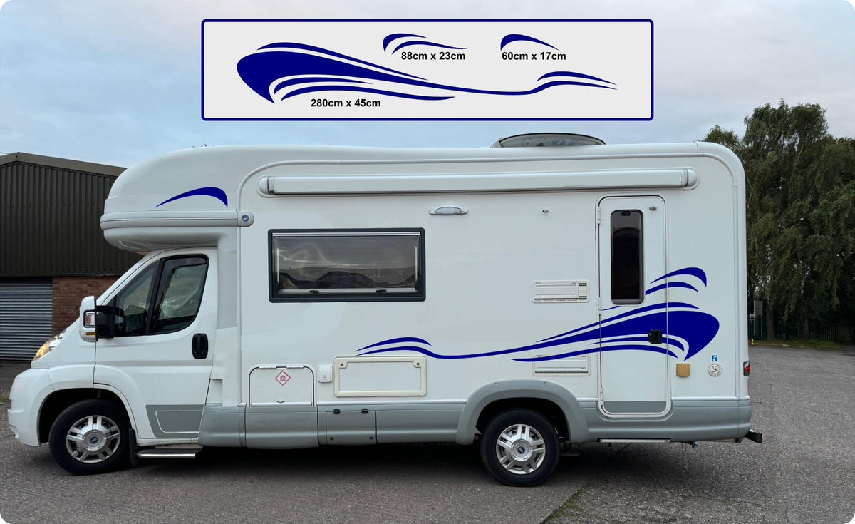 MOTORHOME Stripes for camper, Horse Box, Van  Caravan Decals, Stickers, Graphics