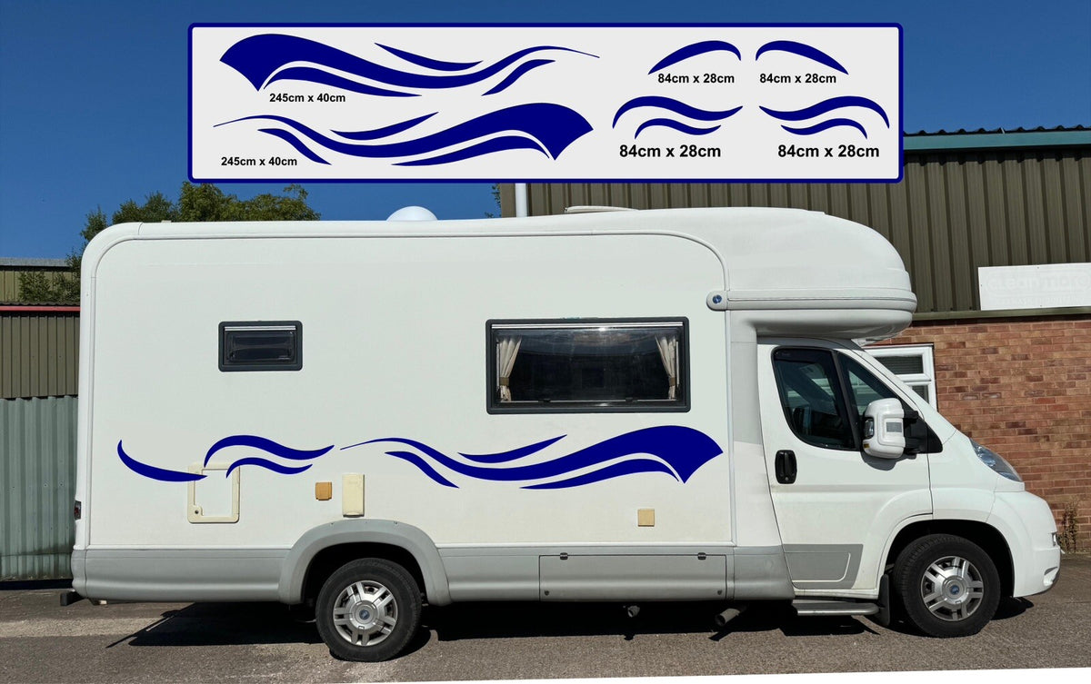 MOTORHOME Stripes for camper, Horse Box, Van  Caravan Decals, Stickers, Graphics