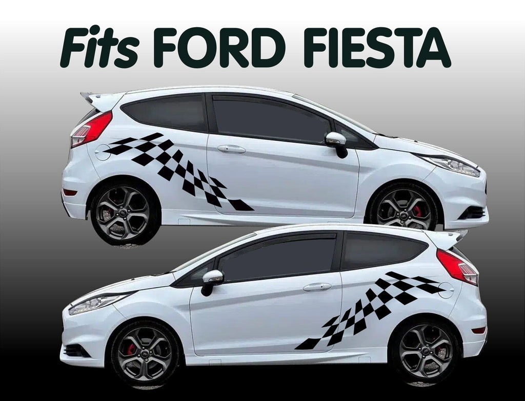 FORD FIESTA ST GRAPHICS STICKERS GRAPHICS MK6 CHEQUERS *Any Colour