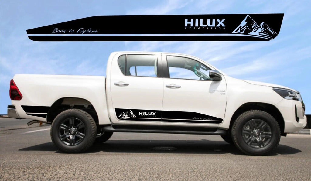 Fits Toyota HILUX Expedition Stickers Decals Graphics. Sides. *Any Colour