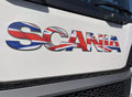 SCANIA  R &S Cab Front Badge sticker  cabs . New Gen 2017-26 truck. Union Flag