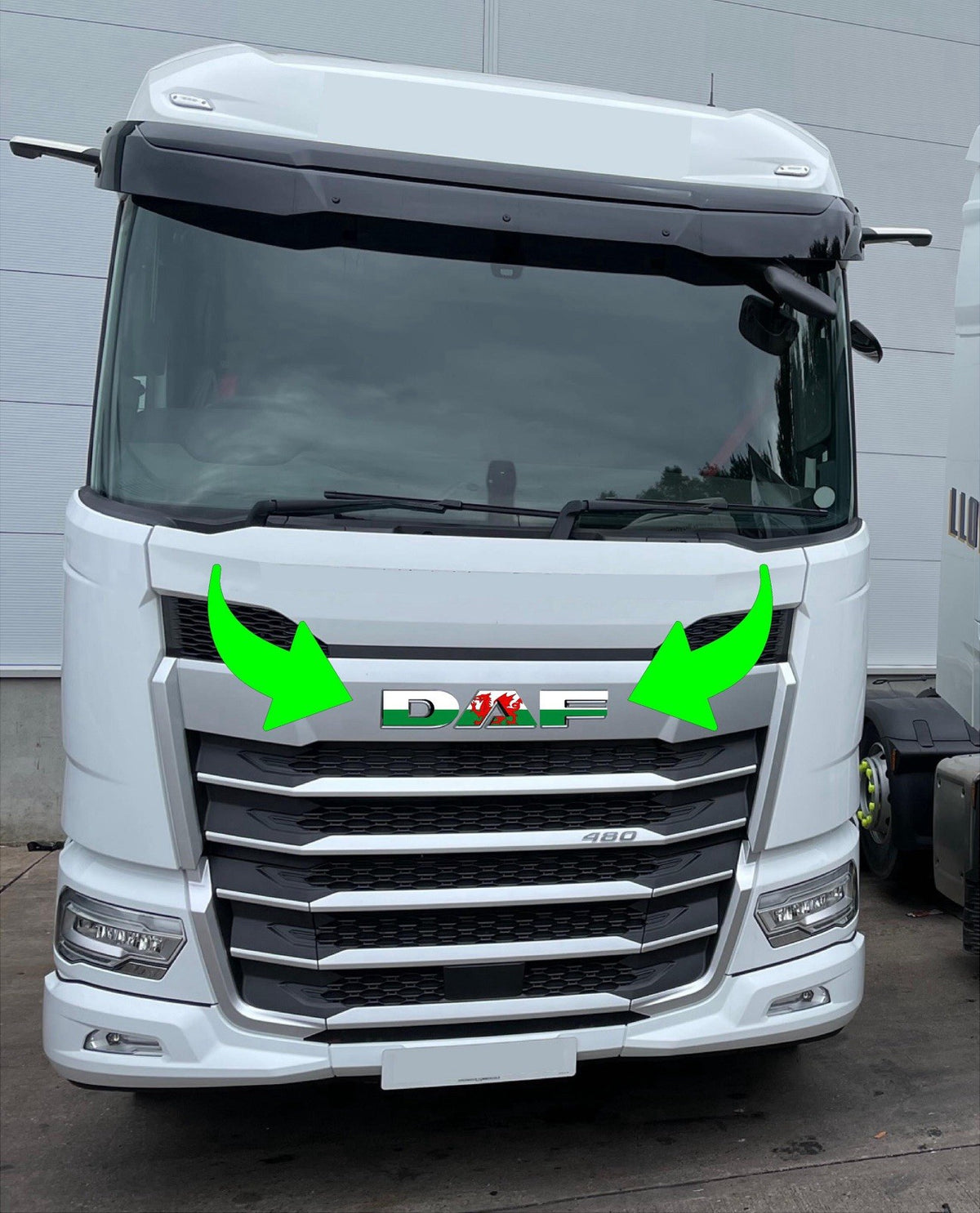 DAF XF / XG WELSH FLAG Front Cab sticker decal For New Gen 2022-25 truck