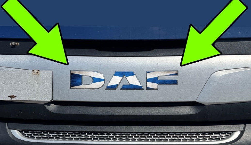 DAF XF  106 SCOTLAND FLAG Front Cab sticker decal For 2018-23 truck