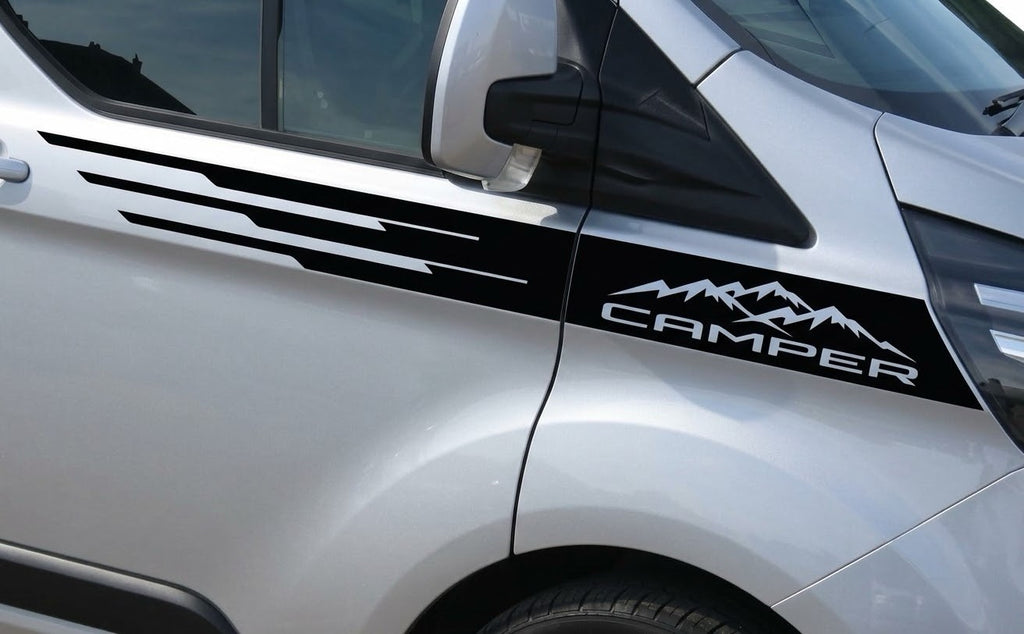 FORD TRANSIT CUSTOM CAMPER VAN SIDE WING DECALS VINYL STICKERS GRAPHICS