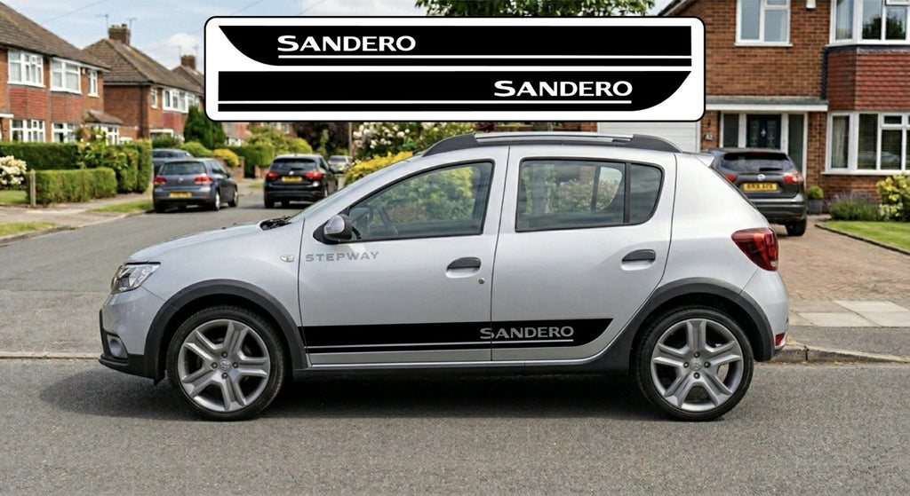 DACIA SANDERO Side Stripes VINYL GRAPHICS STICKERS DECALS  *ANY COLOUR