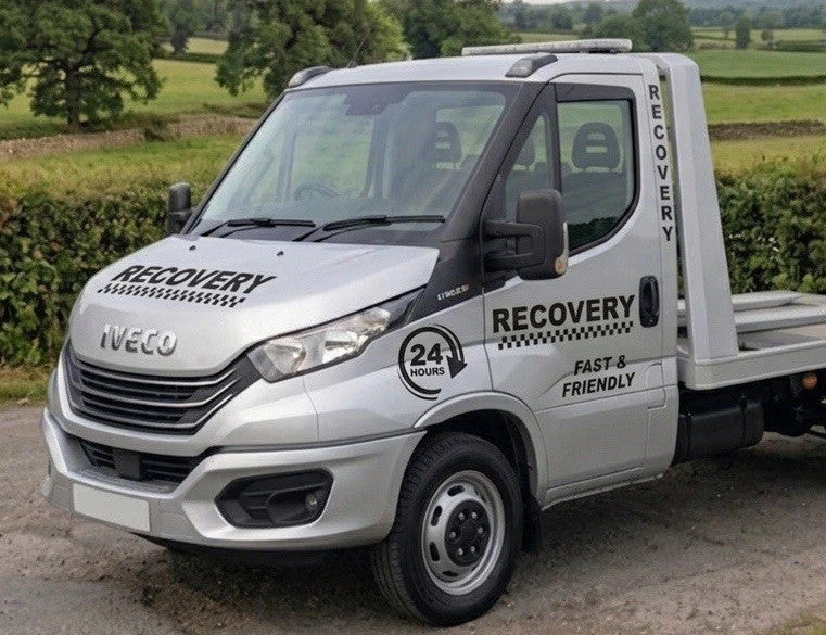 IVECO DAILY RECOVERY Stickers Graphics Decals 24 Hrs Truck Van *Any Colour