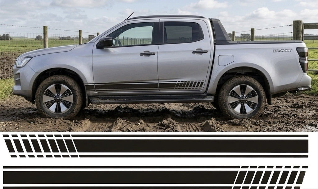 ISUZU D-MAX Side Stripes Decals Stickers Graphics *any Colour