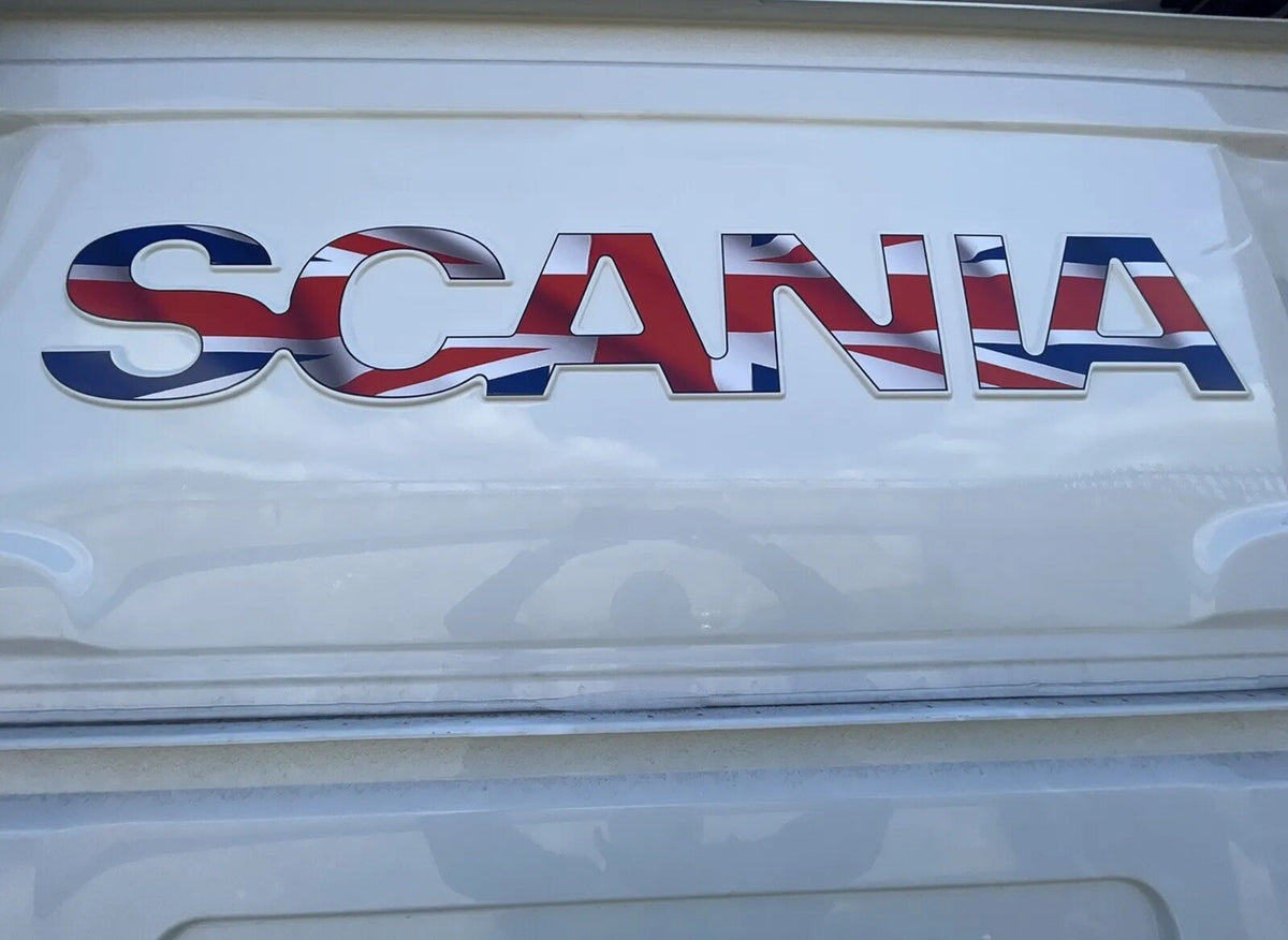 SCANIA Rear Cab UNION JACK sticker decal for New generation cab 2017-26