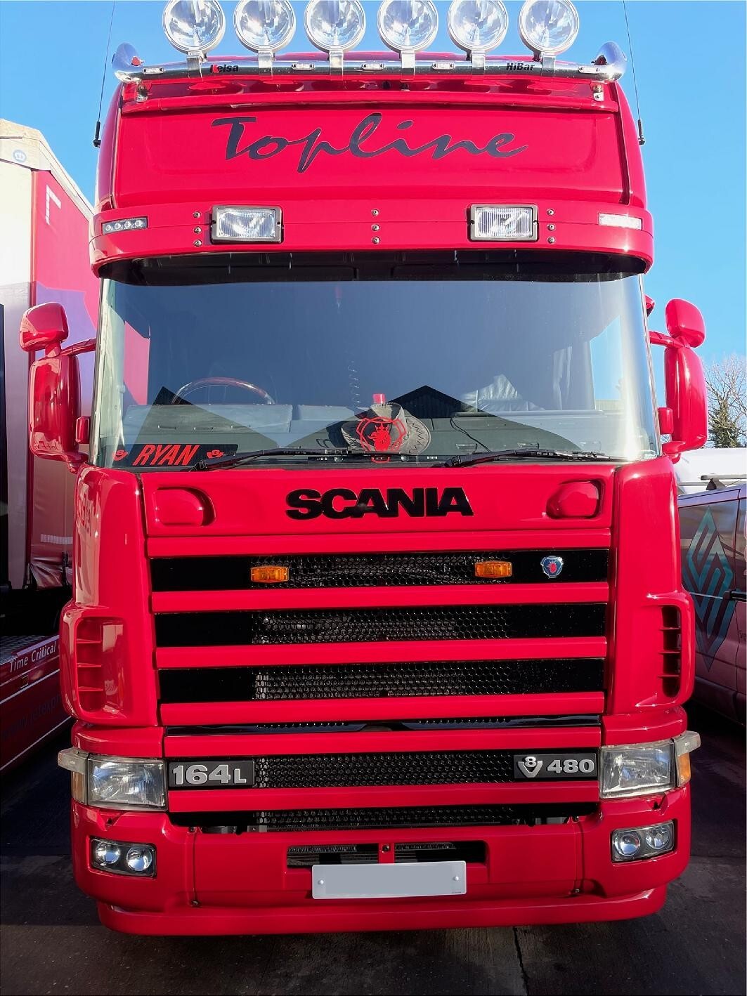 SCANIA TOPLINE sticker decal For Classic R Cab upto 2017. *Any Colour.