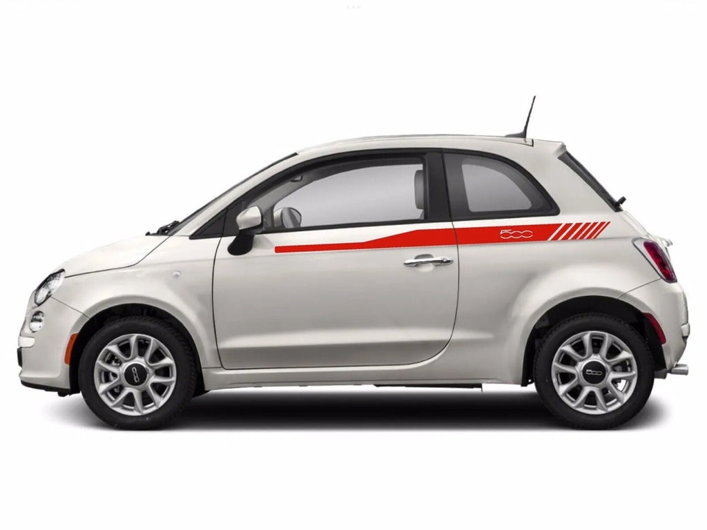 Fits Fiat 500 side racing stripes stickers,decals,graphics. * Any Colour