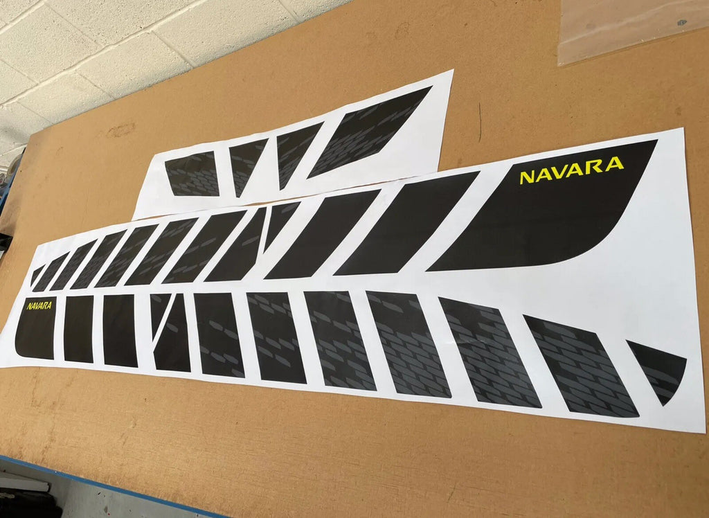 Fits Nissan NP300 (YELLOW) NAVARA 2016-22 N-Guard style decal PRINTED Stickers.