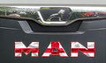 MAN  Cab Front Badge sticker decal. New Gen 2021-26 truck. ENGLAND FLAG DESIGN