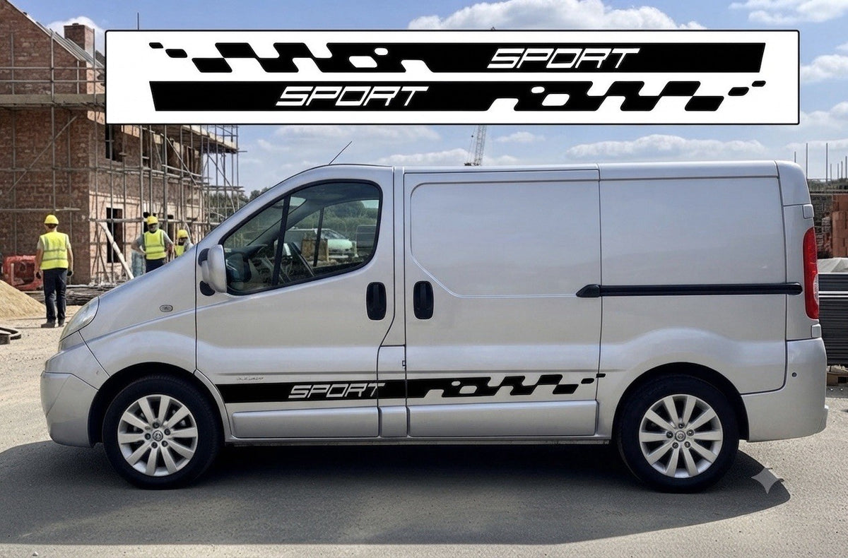 RENAULT TRAFIC SWB SPORT VINYL GRAPHICS STICKERS DECALS STRIPES  *ANY COLOUR