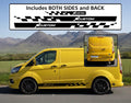 FORD TRANSIT CUSTOM SPORT VAN SIDE DECALS And REAR VINYL STICKERS GRAPHICS