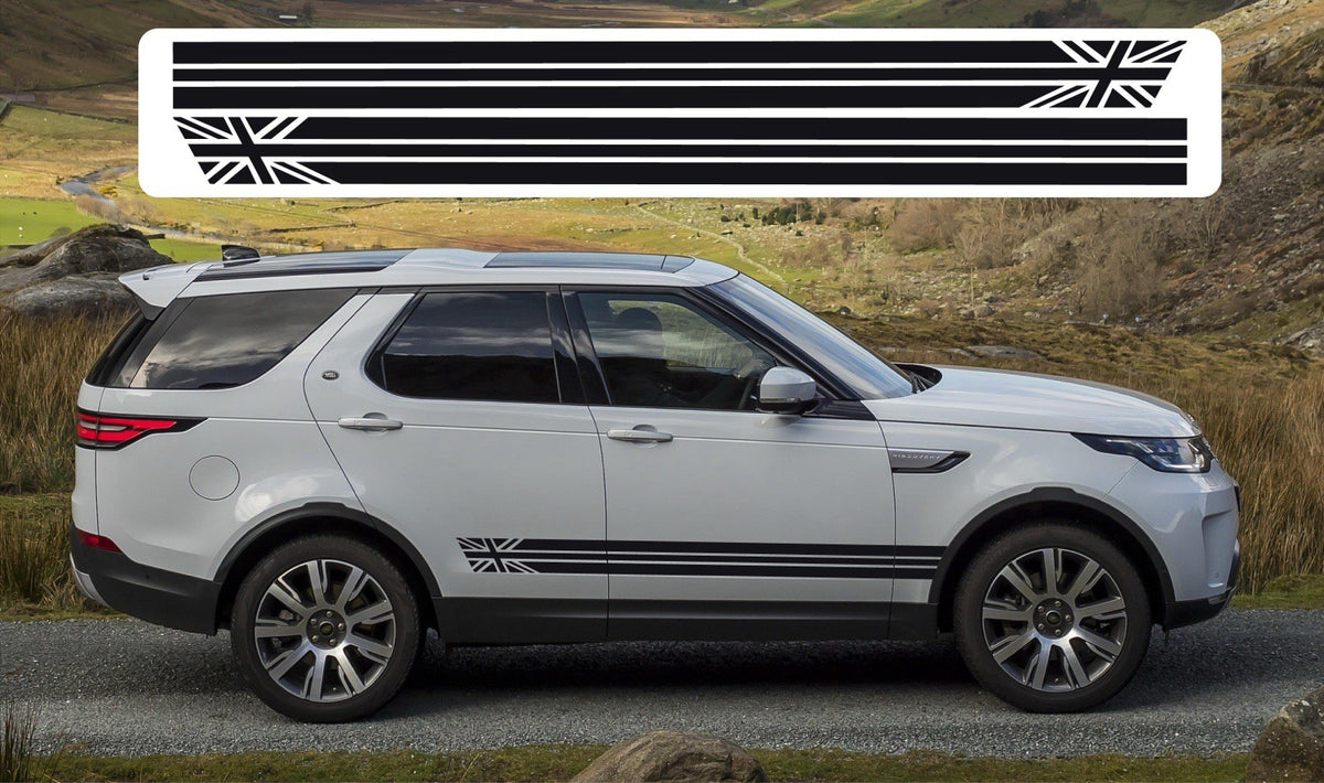 to fit LAND ROVER DISCOVERY UNION JACK DECALS STICKERS STRIPES