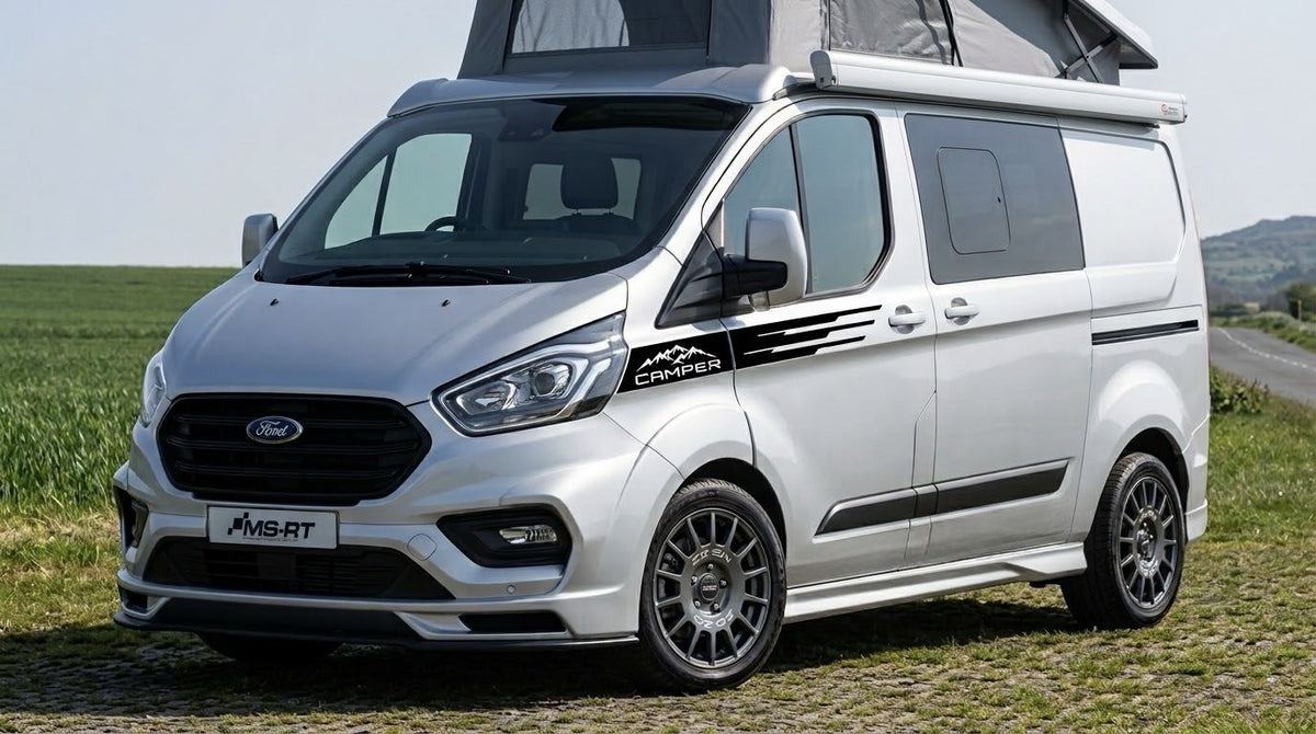 FORD TRANSIT CUSTOM CAMPER VAN SIDE WING DECALS VINYL STICKERS GRAPHICS