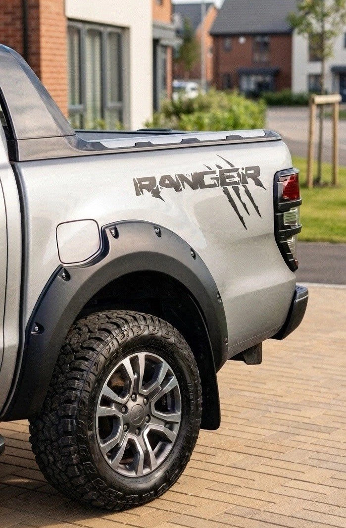 FORD RANGER Premium Black Vinyl Sticker Graphics Set Claw - Side Decals