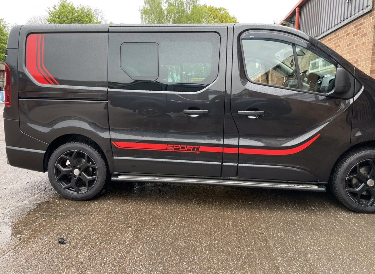 FITS RENAULT TRAFIC SPORT VINYL GRAPHICS STICKERS DECALS STRIPES  *ANY COLOUR