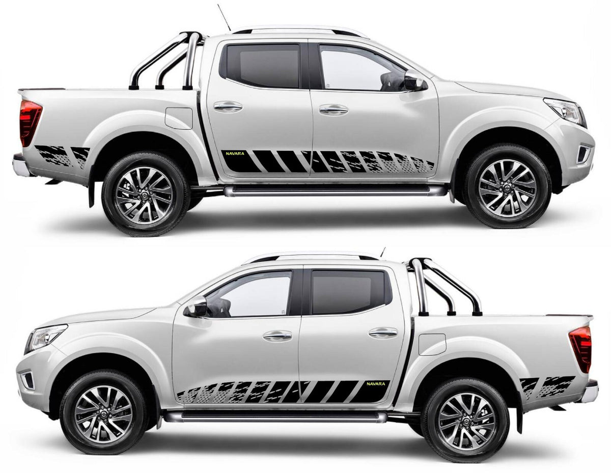 Fits Nissan NP300 NAVARA (Yellow) 2016-22 N-Guard style decal PRINTED Stickers.