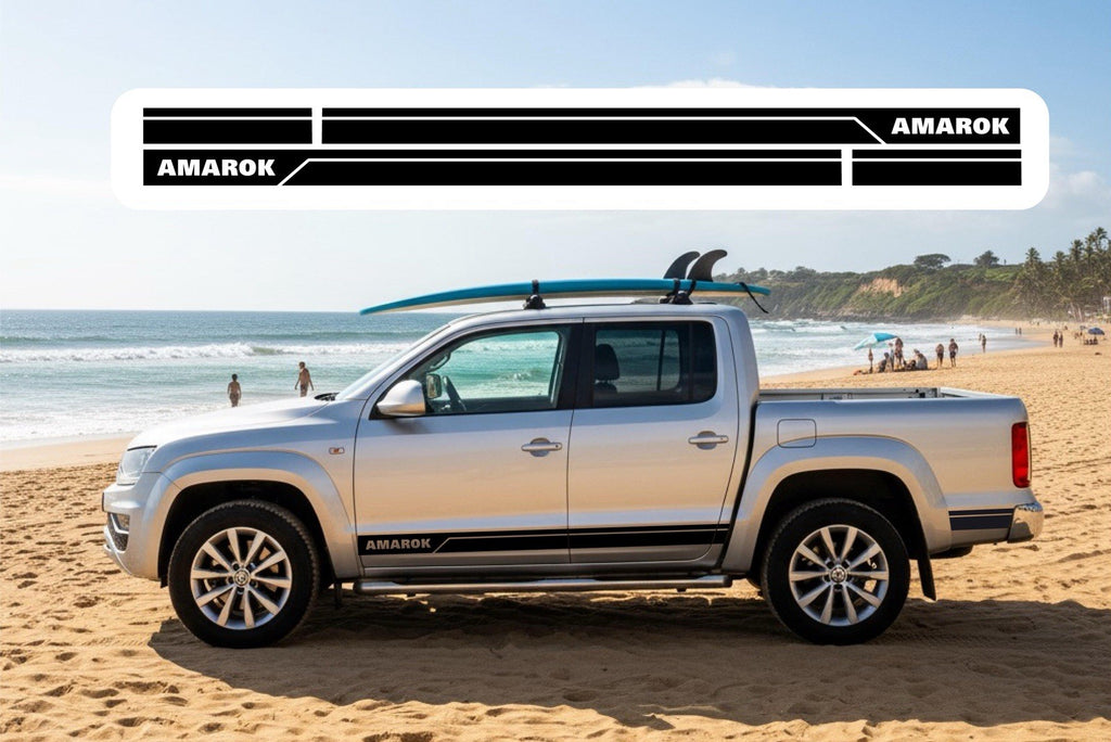 to fit VW AMAROK side Stripes. DECALS STICKERS STRIPES *Any Colour