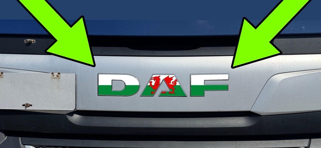 DAF CF  106 WELSH FLAG Front Cab sticker decal For 2018-23 truck