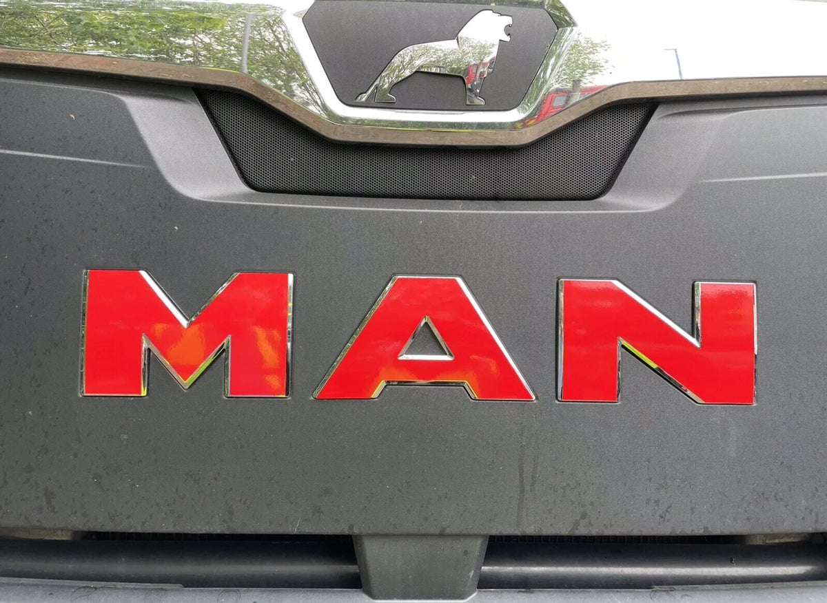 MAN  Cab Front Badge sticker decal. New Gen 2021-26 truck. *Any Colour.