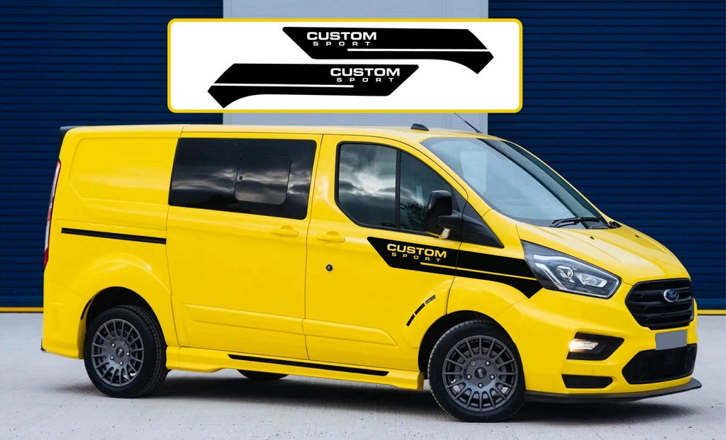 FORD TRANSIT CUSTOM SPORT VAN SIDE DECALS VINYL STICKERS GRAPHICS