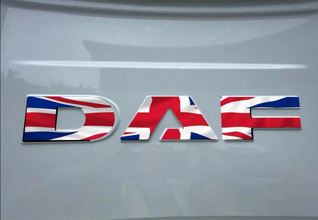 Custom Union Jack Badge Overlay Decal – Fits DAF XF / XG (2022 onwards)