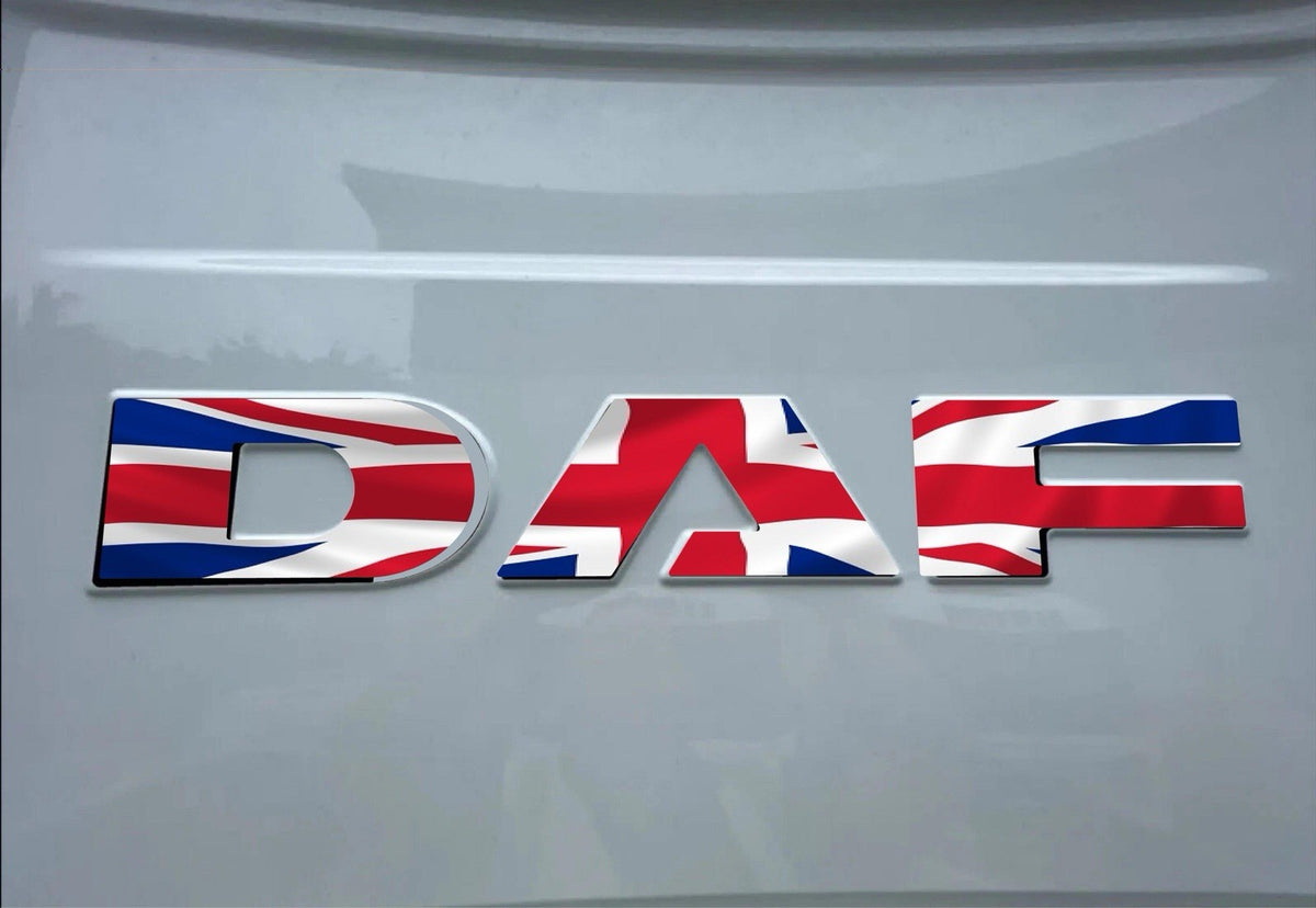 Custom Union Jack Badge Overlay Decal – Fits DAF XF / XG (2022 onwards)