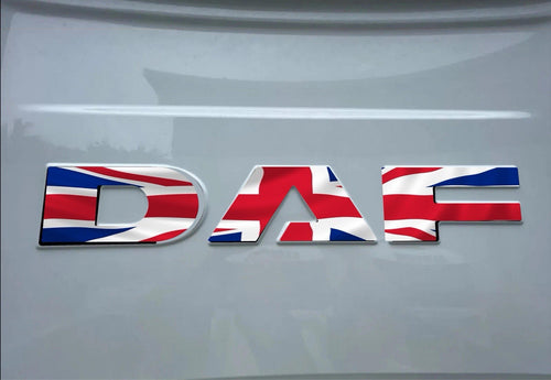 Custom Union Jack Badge Overlay Decal – Fits DAF XF / XG (2022 onwards)
