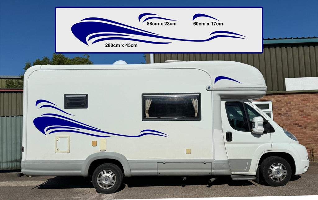 MOTORHOME Stripes for camper, Horse Box, Van  Caravan Decals, Stickers, Graphics