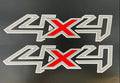 FORD RANGER PRINTED 4x4 STICKER DECAL VINYL - Light Grey White Outline Red❌ X 2