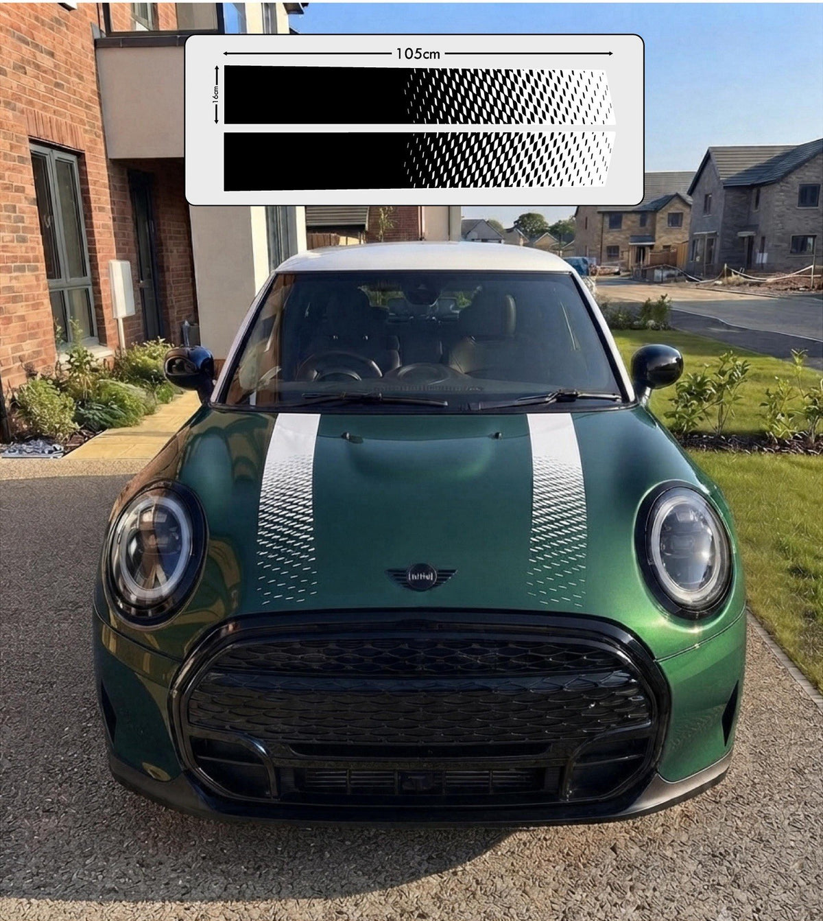 MINI Bonnet Stripe Kit New Style Vinyl Decal Sticker Mini Cooper S F56 F55
