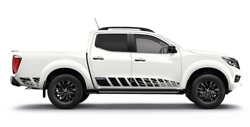 Fits Nissan NP300 NAVARA 2016 - 22 N-Guard style decal graphics in Black Only