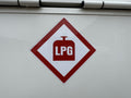 LPG Warning Sticker  Stickers, Caravan, Motorhome, Campervan Vehicle Van x2