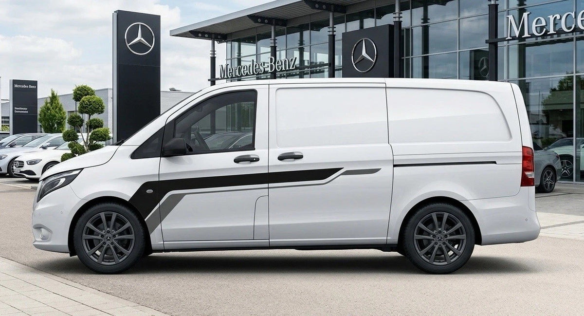 Mercedes Vito Graphics Side Stripes  Both Sides Decals AMG Stickers * Any Colour