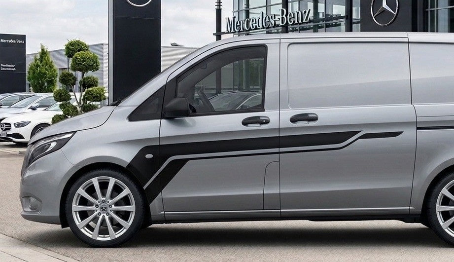 Mercedes Vito Graphics Side Stripes  Both Sides Decals AMG Stickers * Any Colour