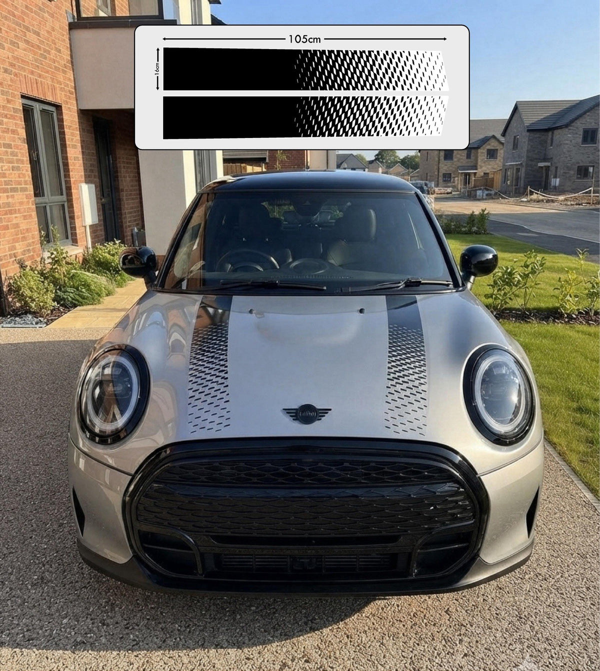 MINI Bonnet Stripe Kit New Style Vinyl Decal Sticker Mini Cooper S F56 F55