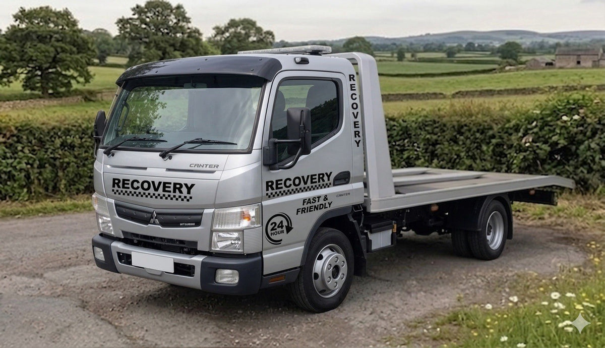 Mitsubishi Canter RECOVERY Stickers Graphics Decals 24 Hrs Truck Van *Any Colour