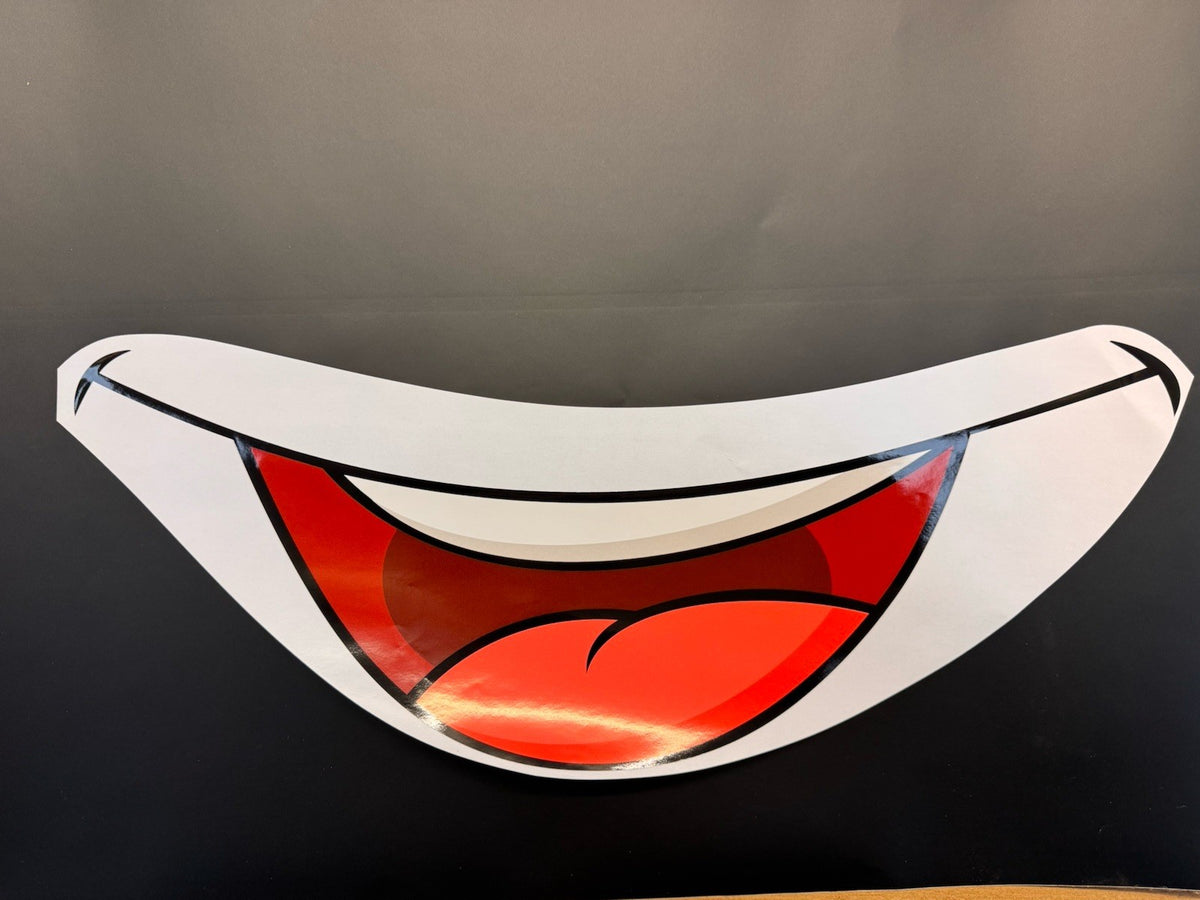 fits VW iD BUZZ 1 x Printed Smile Decal. Vinyl Stickers. Air Release Vinyl