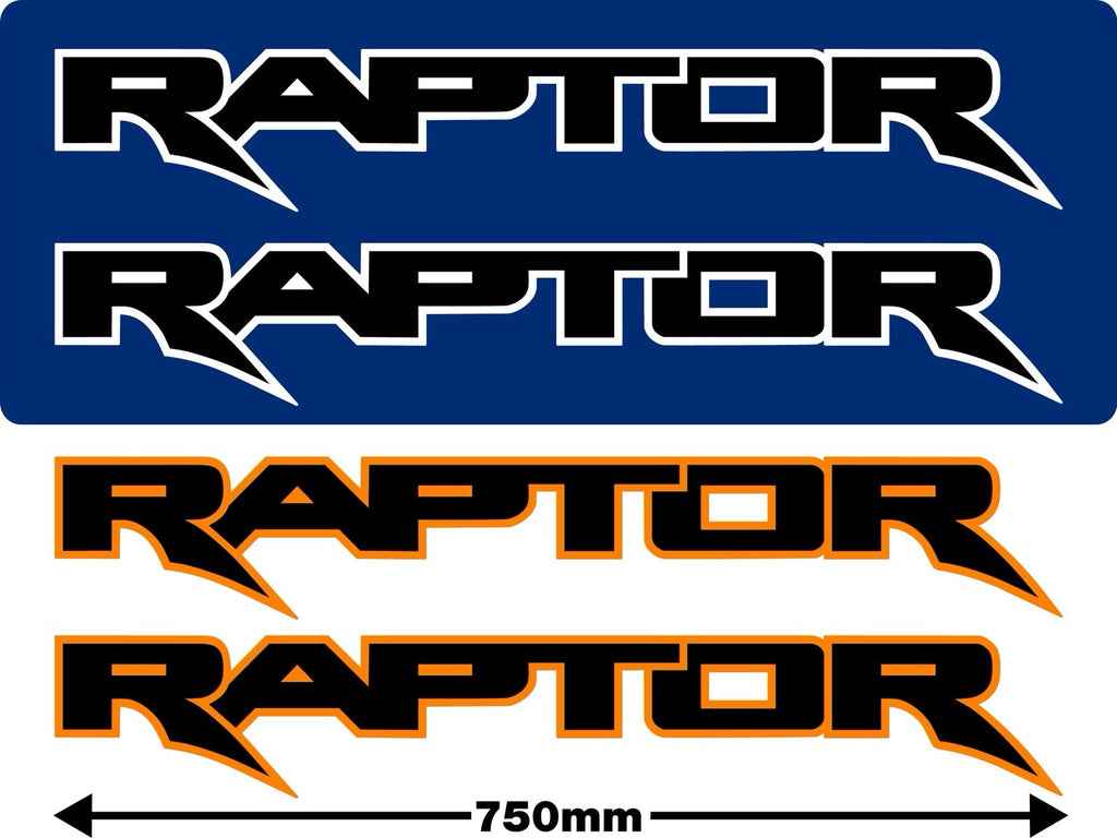 Ford Ranger Raptor Decal Sticker Graphics  x2 750mm (2019-Onwards)