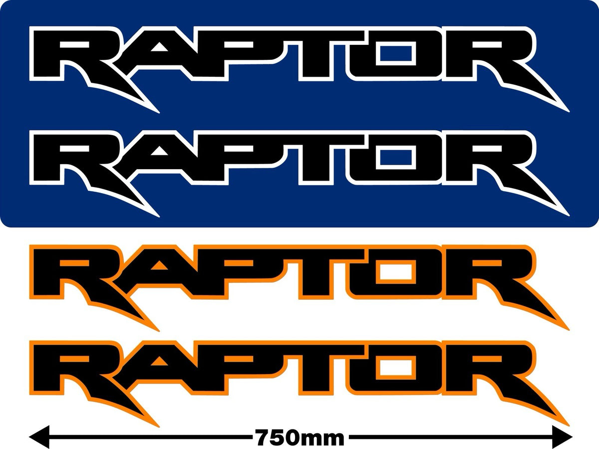 Ford Ranger Raptor Decal Sticker Graphics  x2 750mm (2019-Onwards)