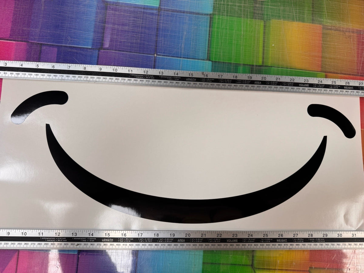 fits VW iD BUZZ. SMILE decal Vinyl Sticker. *Any Colour